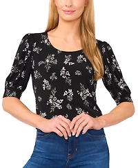 CeCe Women's Crewneck Short Sleeve Top