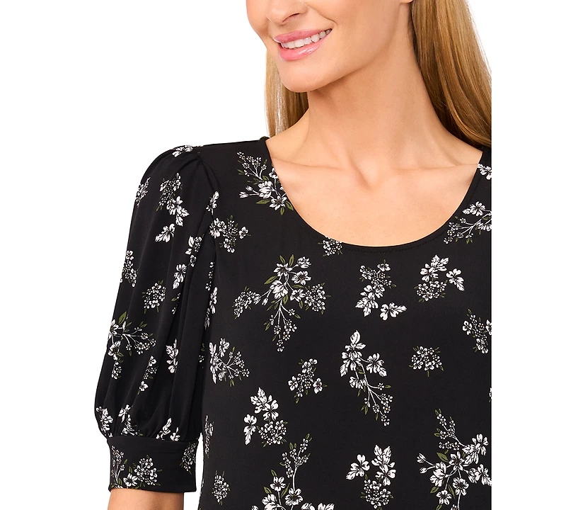 CeCe Women's Crewneck Short Sleeve Top