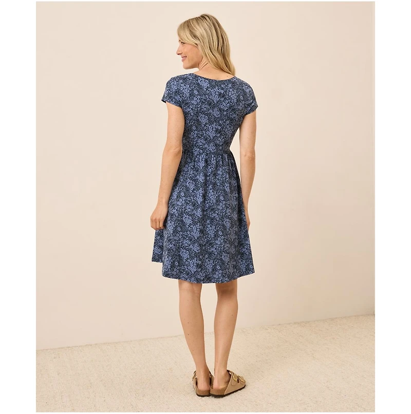 Pact Women's Fit & Flare Crossover Dress