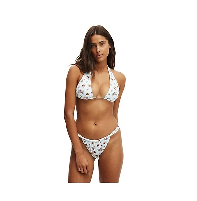 Cotton On Women's Gathered Thick Strap Brazilian Bikini Bottom