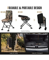 Akiudex Folding 360 Degree Swivel Hunting Chair with Duck Feet