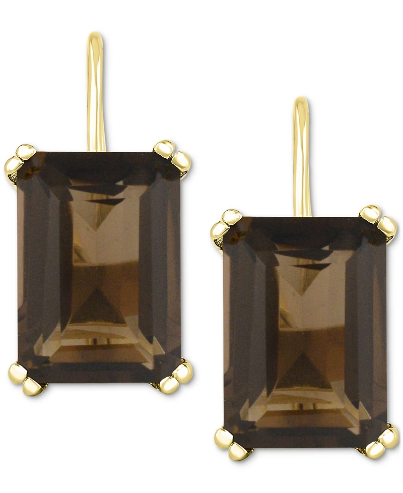 Onyx Leverback Hoop Earrings 14k Gold-Plated Sterling Silver