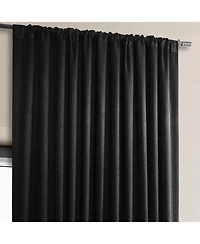 Half Price Drapes Extra Wide Textured Faux Linen Room Darkening Curtain