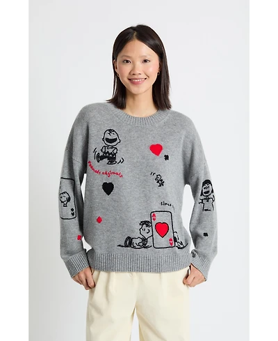 Chinti & Parker Women's Wool Cashmere Charlie's Poker Pals Sweater