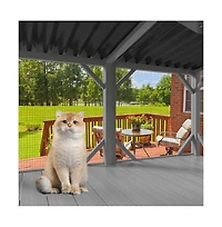 Aostirmotor 43.3 in. Outdoor Cat Enclosure for Sunbathing, Napping and Viewing, Window Perch in Gray