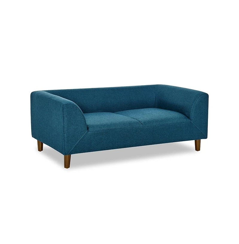 Aostirmotor Blue Pet Sofa with Backrest and Armrests Suitable for Small and Medium dogs