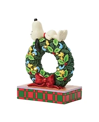 Jim Shore Snoopy Sleeping on Led Wreath Figurine