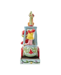 Jim Shore Grinch, Max and Cindy on Train Figurine