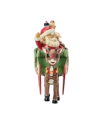 Jim Shore Rudolph Pulling Santa in Sled Figurine