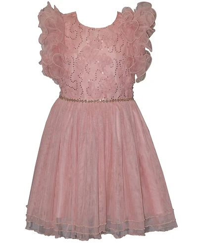 Bonnie Jean Big Girls Ruffle Sleeve Ballerina Party Dress