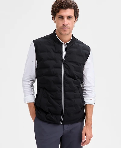 Alfani Men's Alfatech Quilted Zip-Front Vest, Macy's Exclusive