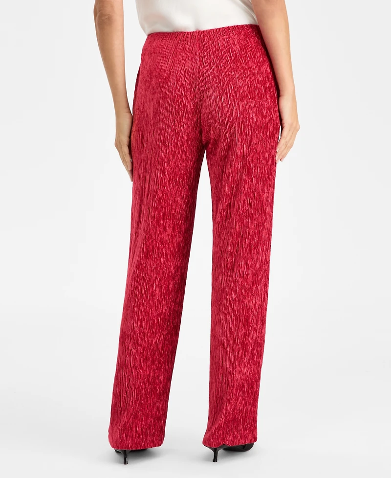 Jm Collection Women's Pleated Velvet Pants, Macy's Exclusive