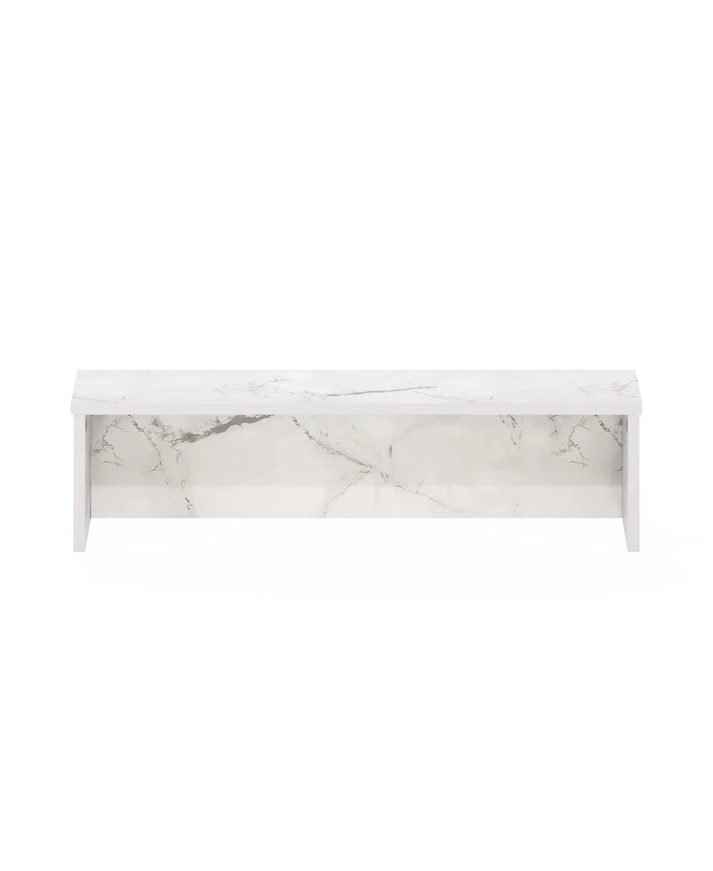 Homlux 23" Stackable Kitchen Shelf Organizer, Marble White, Space-Saving Design