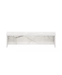 Homlux 23" Stackable Kitchen Shelf Organizer, Marble White, Space-Saving Design