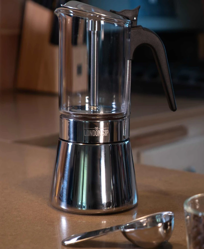 London Sip Stainless Steel 9-Cup Espresso Maker