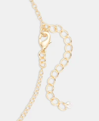 Holiday Lane Gold-Tone Crystal Sleigh & Reindeer Frontal Necklace