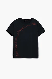 Desigual Women's T-shirt with embroidered phrase