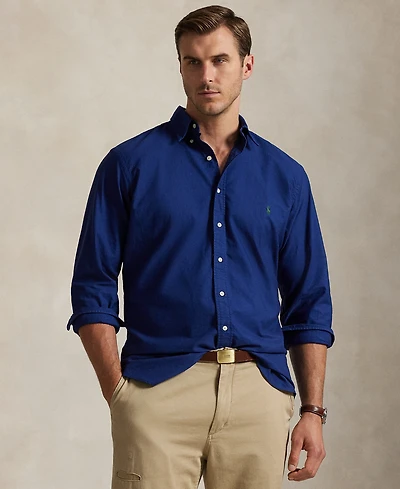 Polo Ralph Lauren Men's Big & Tall Garment-Dyed Oxford Shirt