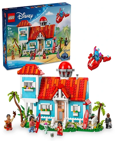 Lego Disney Lilo and Stitch Beach House Building Toy 43268, 834 Pieces