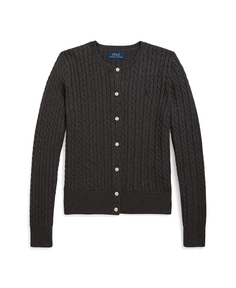 Polo Ralph Lauren Girls 7-16 Mini-Cable Cotton Cardigan