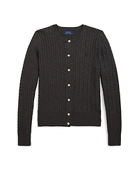 Polo Ralph Lauren Girls 7-16 Mini-Cable Cotton Cardigan