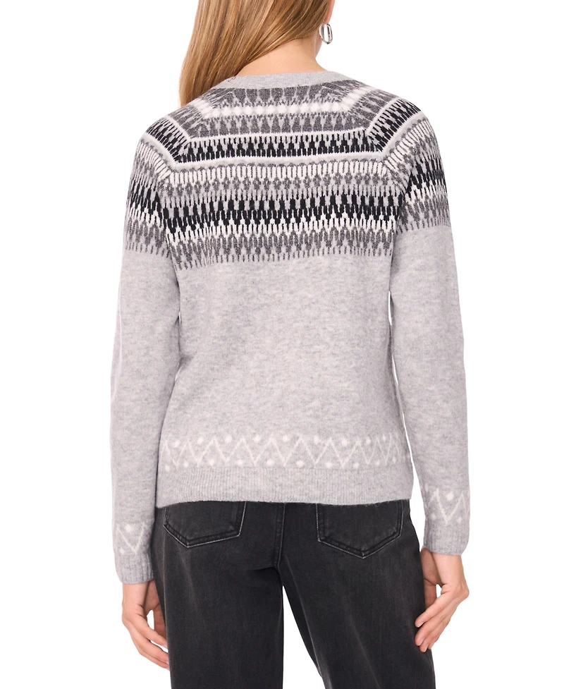Sam & Jess Women's Cozy Fairisle Sweater