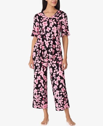 Ellen Tracy Women's Above Elbow Sleeve Pajama Set