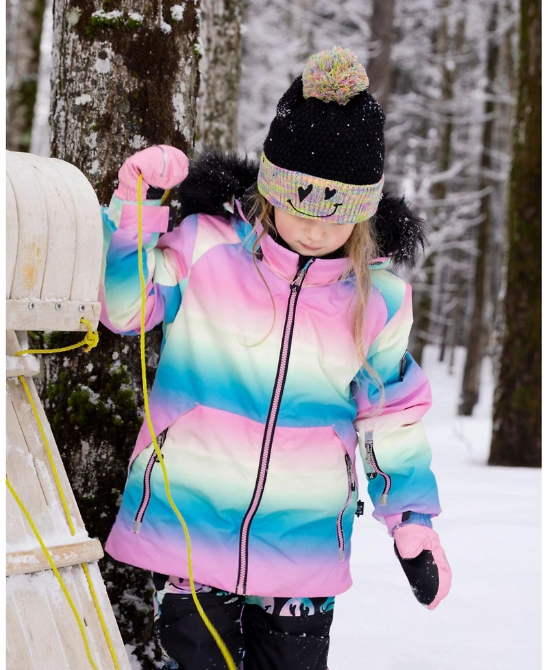 Deux par Girl Two-Piece Play Snowsuit Smiley Face - Child