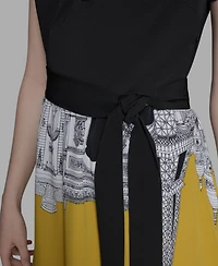 Karl Lagerfeld Paris Women's Mixed Media Dress