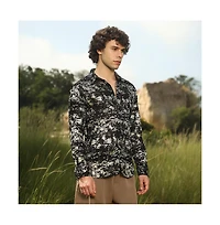 Campus Sutra Textured Foil Shirt