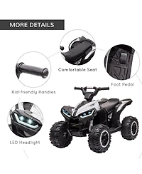 Aosom 12V Kids Atv Quad Car with Forward & Backward Function