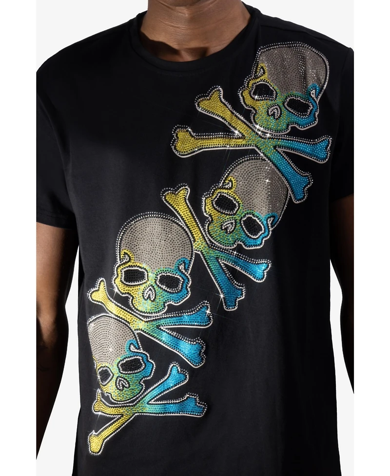 Heads Or Tails Men's Rhinestone Graphic T-Shirt