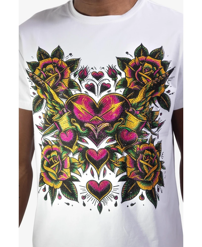 Heads Or Tails Men's Rhinestone Graphic T-Shirt