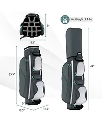 Akiudex Lightweight Golf Cart Bag with 14-Way Dividers and Cooler Pocket