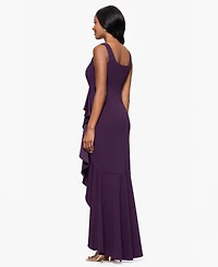 Betsy & Adam Petite Sleeveless Dress with Ruffle Detail