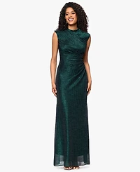 Betsy & Adam Petite Sleeveless Dress with Ruched Slit