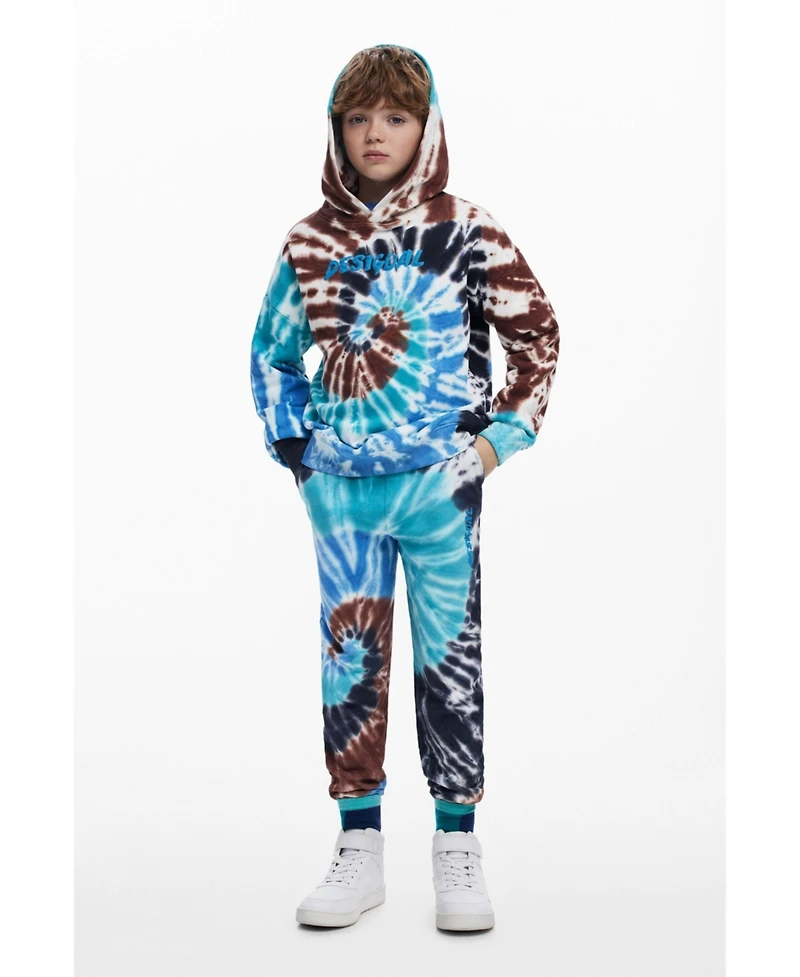 Desigual Boys's Tie-Dye Logo Sweatshirt