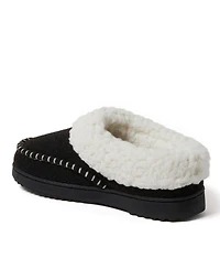 Dearfoams Women's Nyla Felted Plaid Moccasin Toe Clog House Shoe Slipper