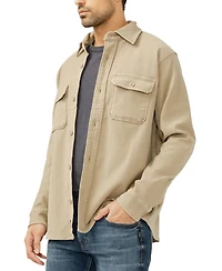 Silver Jeans Co. Men's Button Up Knit Flex Shirt Jacket