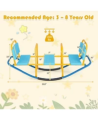 Outdoor Kids Seesaw Swivel Teeter for Ages 3 to 8 Years