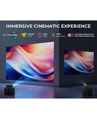 Elephas[1200 Ansi/Netflix-Licensed/30W Dolby Audio] Smart 4K Projector with WiFi and Bluetooth, Auto Focus, Portable Home Theater for Indoor/Outdoor