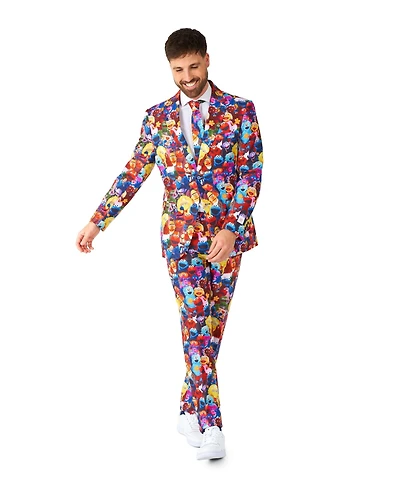 OppoSuits Men's Official Sesame Street Suit - Slim Fit Multicolor