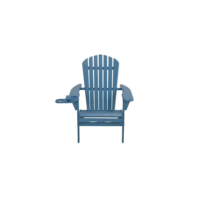 Jiallo Foldable Adirondack Chair With Cup Holder Bristro Set