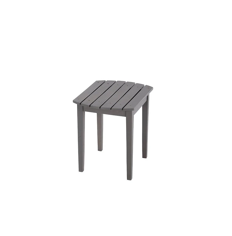 Jiallo Dark Grey Solid Wood Side Table