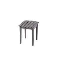 Jiallo Dark Grey Solid Wood Side Table