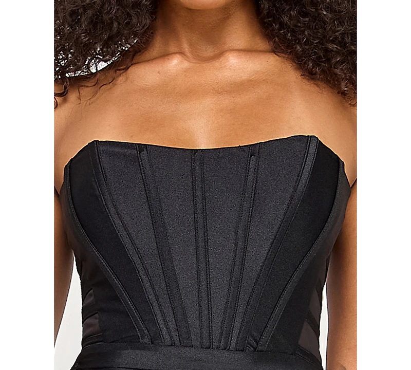 Seni & Cade Juniors' Power Stretch Strapless Gown