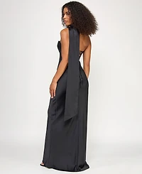 Seni & Cade Juniors' Sleeveless Scarf Gown