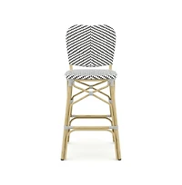 Enitial Star Adino Aluminum Woven Seat Patio Bar Chair (Set of 2