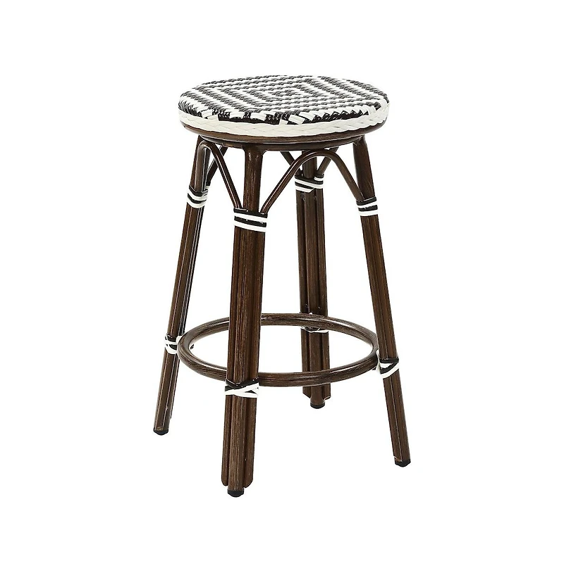 Enitial Star Saginaw Aluminum 3-Piece Patio Dining Table Set in Brown