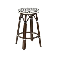 Enitial Star Saginaw Aluminum 3-Piece Patio Dining Table Set in Brown